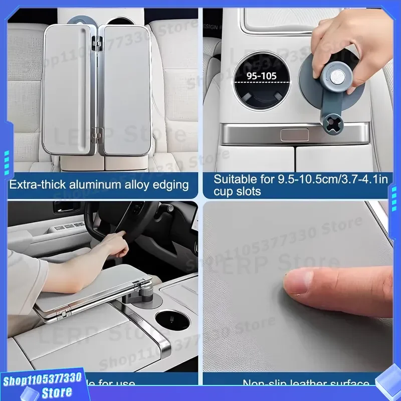 Universal Car Rear Seat Tray Table 360 Degree Rotating Folding Desk for Travel Office Sturdy Multi Function Auto Interior