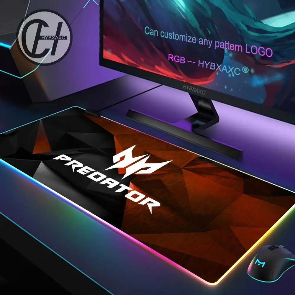 Acer Gaming RGB Mouse Pads Keyboard Gamer Kit Laptop Game Predator Pad Carpet Computer Speed Mat Big Table Rug Cute Pc Complete