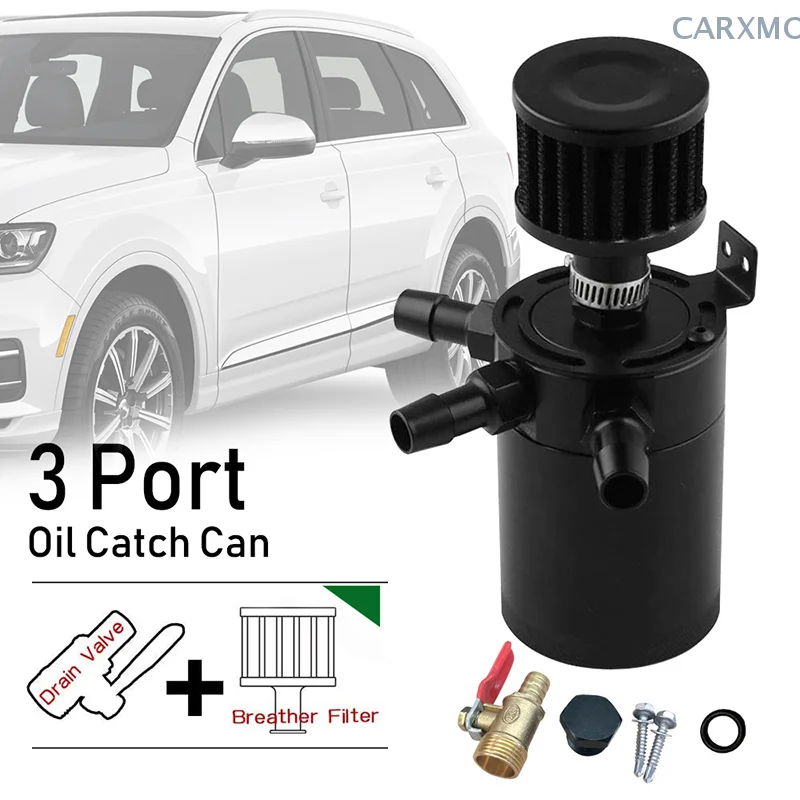 Car Modification Universal Two-hole Oil Breathable Bottle With Breathing Air Filter Separator