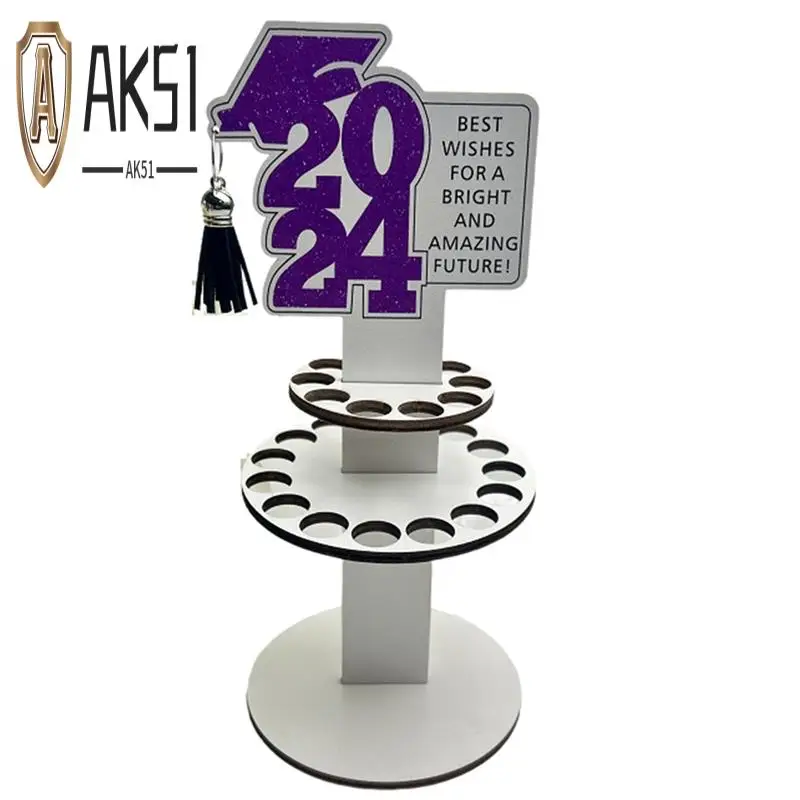 

AK51-2024 New Graduation Gift Wallet Wooden Wallet Ornament For Desk Decoration Money Holder Cash Congrats Card