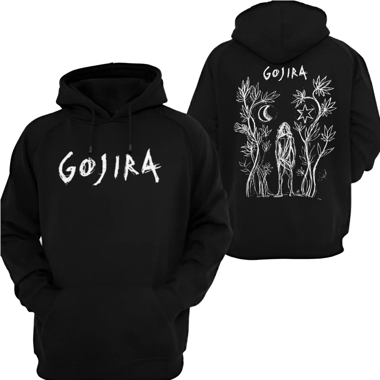 Rara Gojira Band Album Cover Felpe con stampa grafica Uomo Donna Street Hip Hop Moda Felpe Pullover oversize casual allentato
