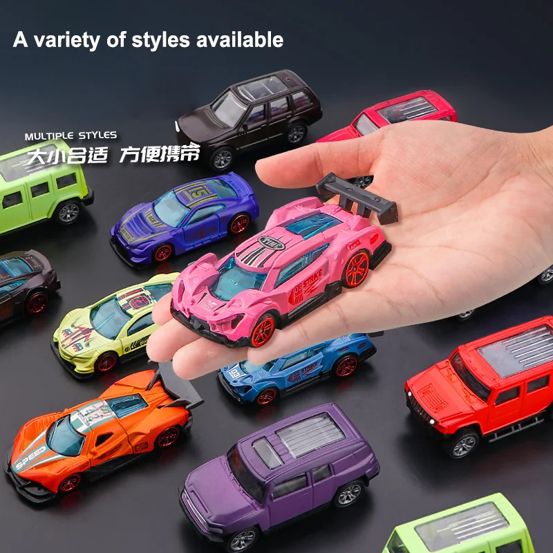 Neues 1:64 temperaturempfindliches farbwechselndes Legierungsautomodell 6PCS Coole Trägheit Pull-Back-Legierung Sportwagen Spielzeug Kindergeschenk