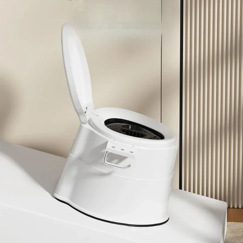 

Portable Toilet for Pregnant Women and Elderly Household Adult Spittoon with Durable Urine Bucket Comfortable Urinal Stool Chair
