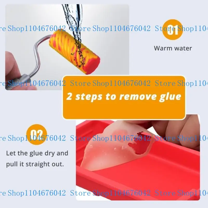 

5ASD Силиконовая роликовая щетка с подносом ровным набором роликов наборы наборов для гладких набережных потолков нанесения