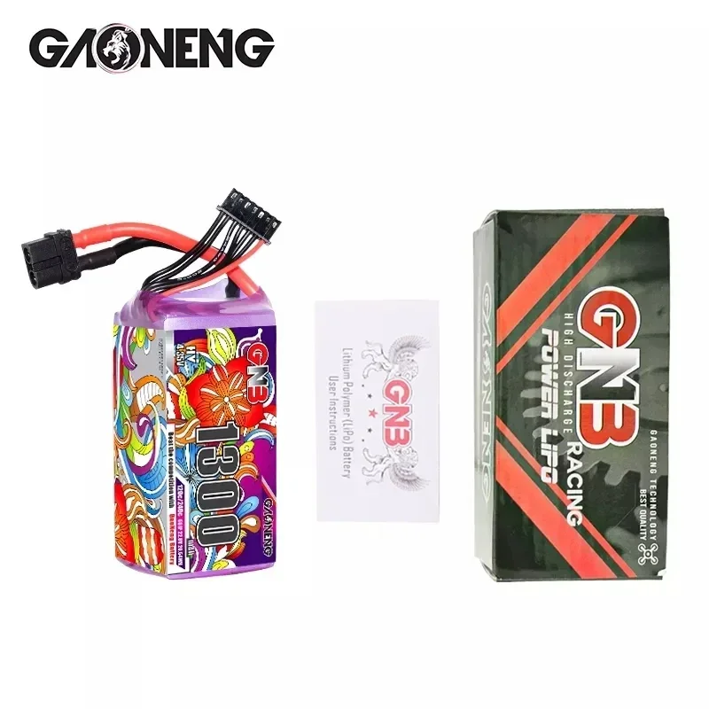 GAONENG Nen GNB 1300mAh 120C 4S 15.2V 6S 22.8V LiHV LiPo Battery With XT60 High Voltage for RC FPV Racing Drone