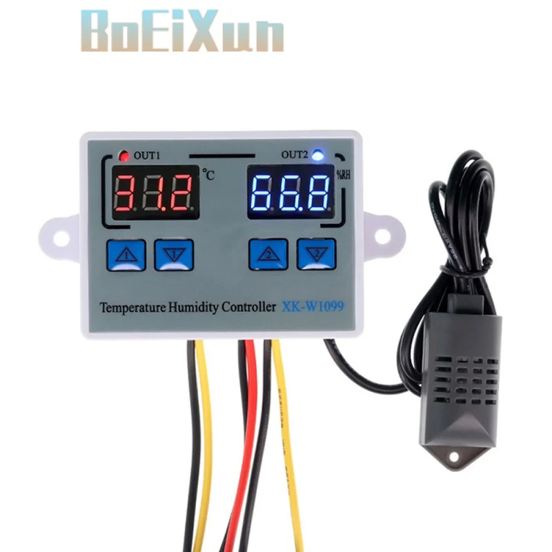 XK-W1099 Digital Temperature Humidity Controller Egg Incubator Thermostat Humidity Controller Regulator Heating Cooling Control