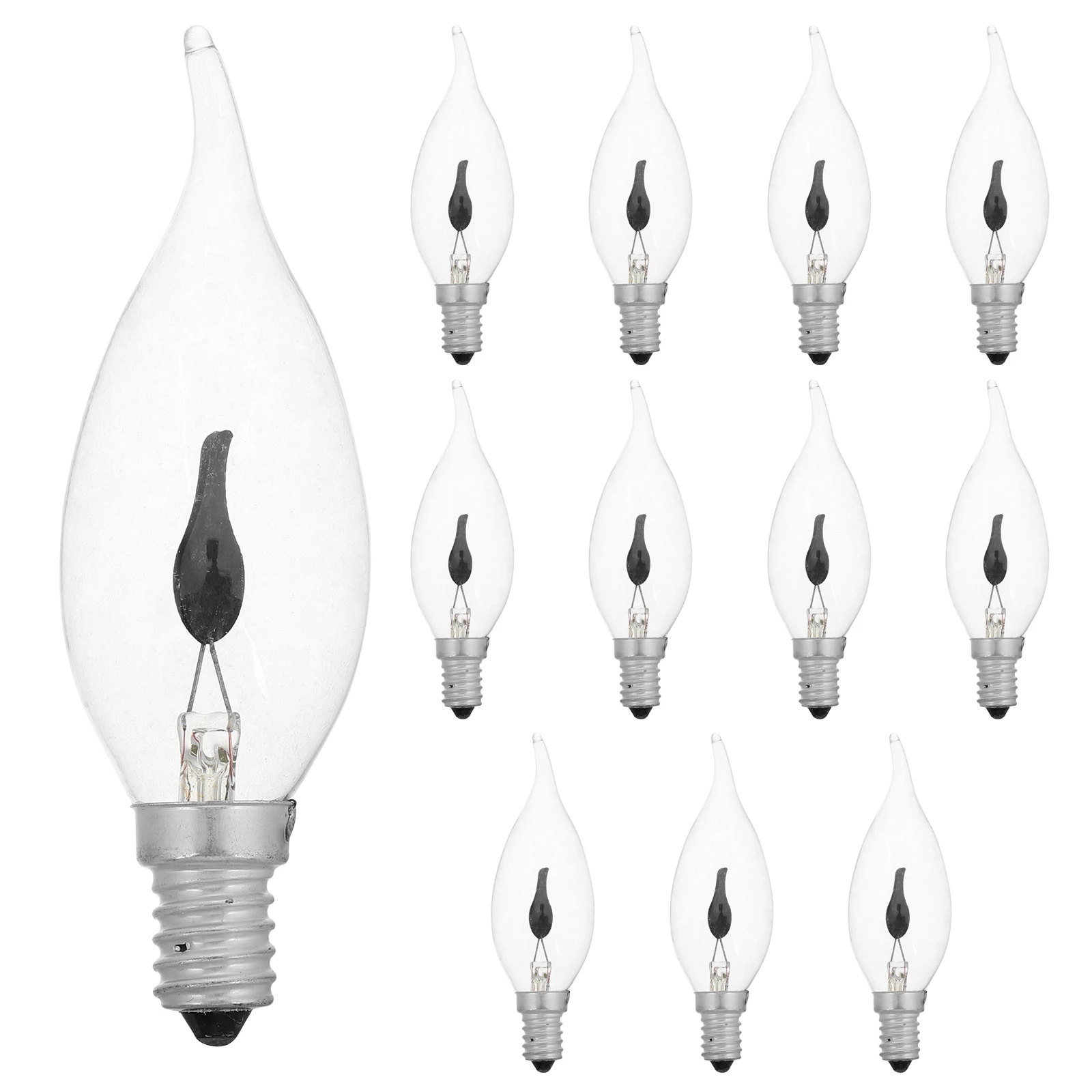 

12 Pcs Flame Light Bulb Fireplace Lights for inside Lamp Flickering Bulbs Effect Fake