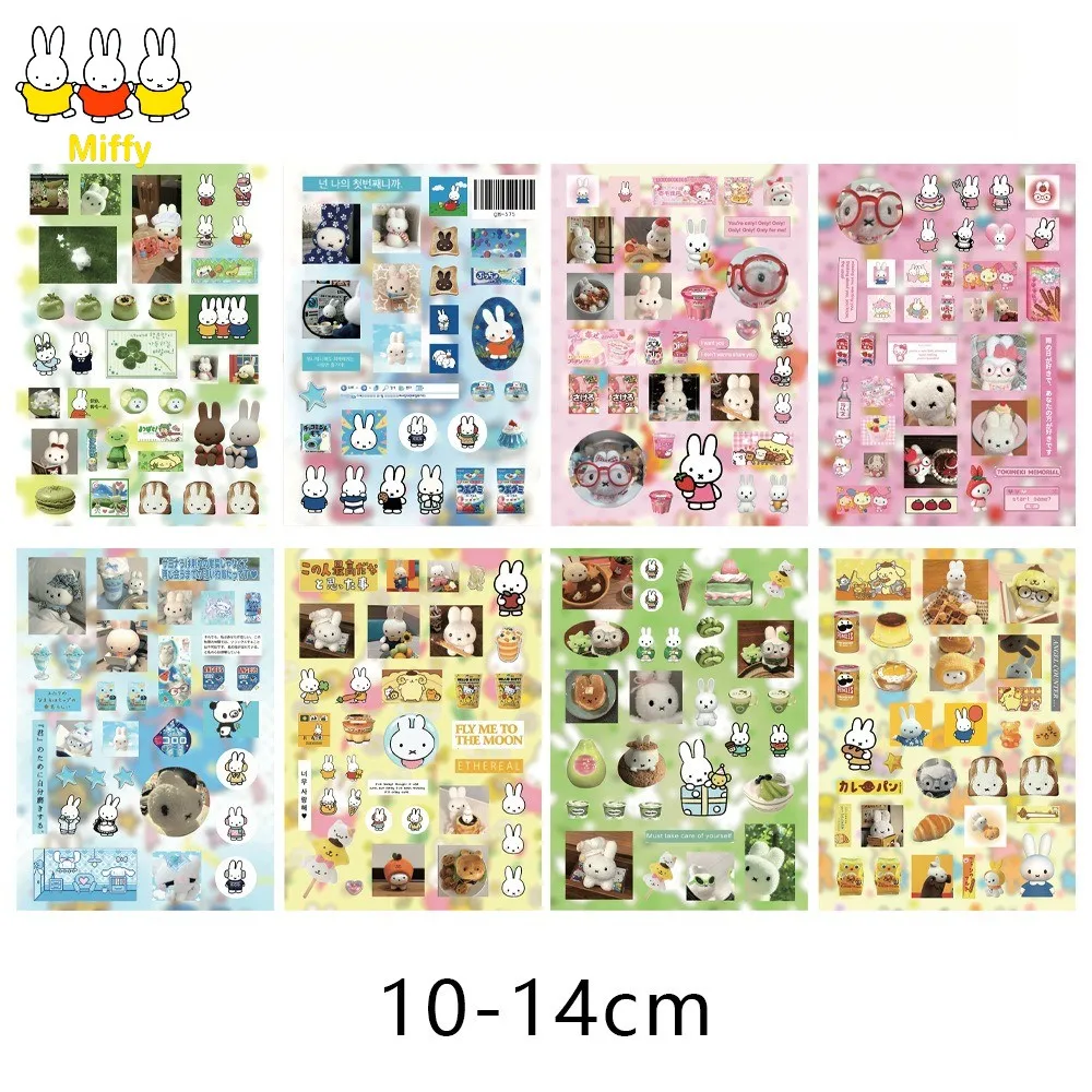 

Kawaii Miffy Stickers Cute Cartoon Miffy Cut-out Sticker Miffy Cartoon Animation Notebook Material Waterproof Sticker Artwork