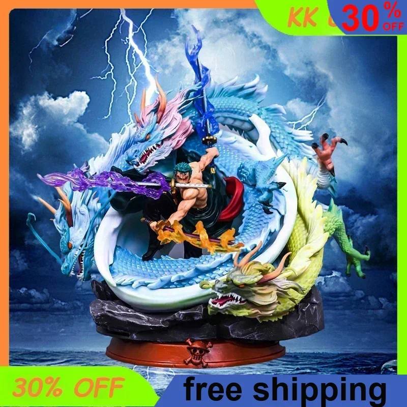 

35cm One Piece Anime Figure Roronoa Zoro Super Big Figure Tatsu Maki Gk Straw Hat Pirates Action Figure PVC Model DOLL Gift Toys