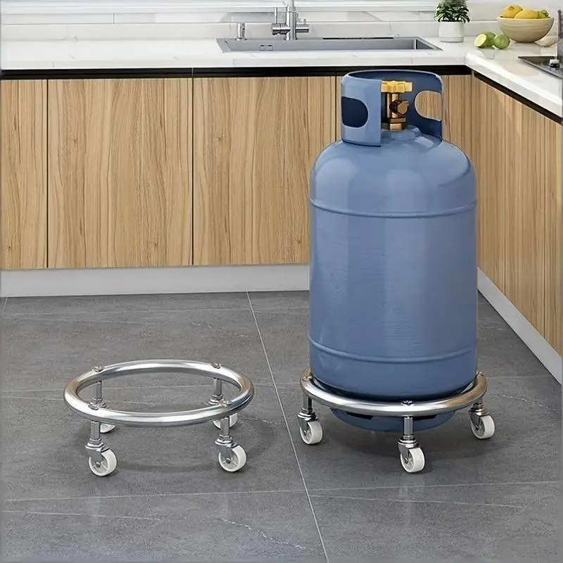 

Передвижная подставка из нержавеющей стали для пропановых баллонов, тележка для транспортировки и хранения баллонов