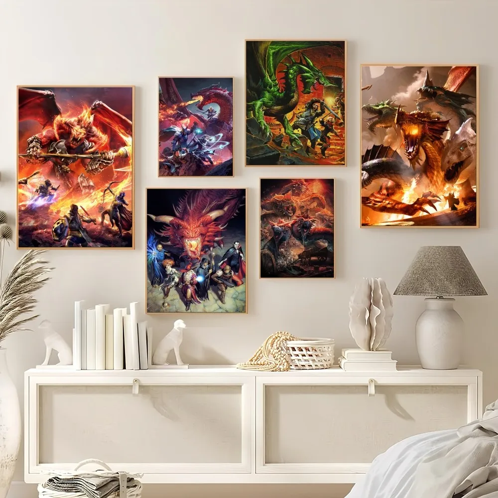 Game D-Dungeons D-Dragons Cool Poster Prints Wall Painting Bedroom Living Room Decoration Office Home