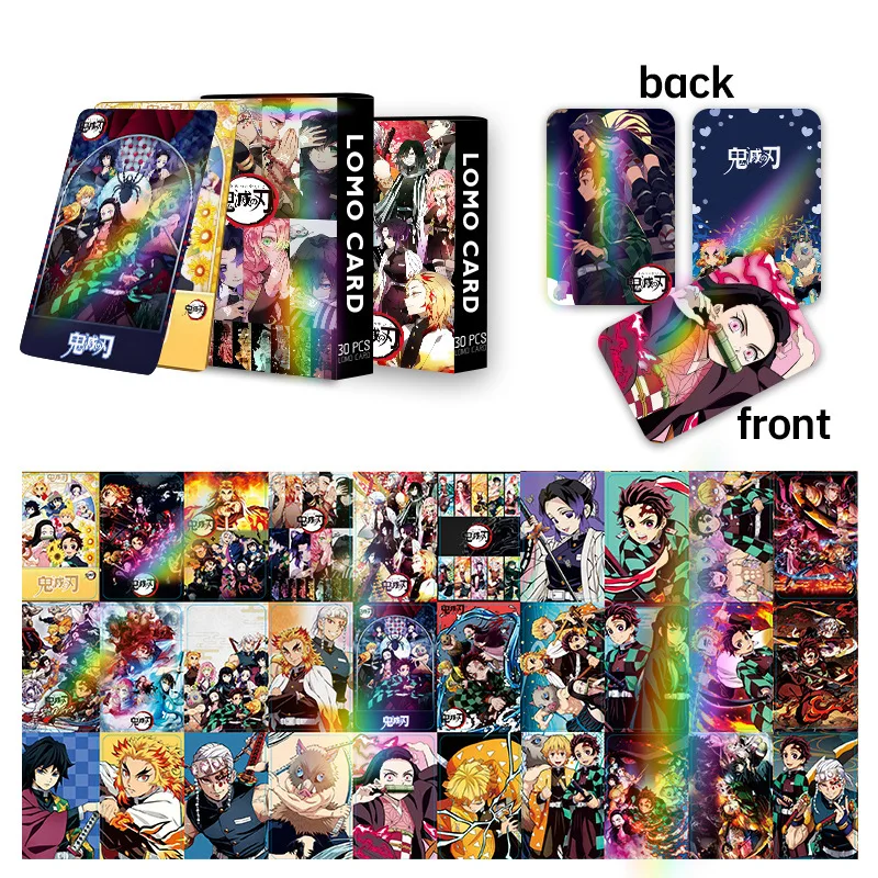 Laser Flash Card Double-sided 30 Small Cards LOMO Card Animation Peripheral Boxed Cards