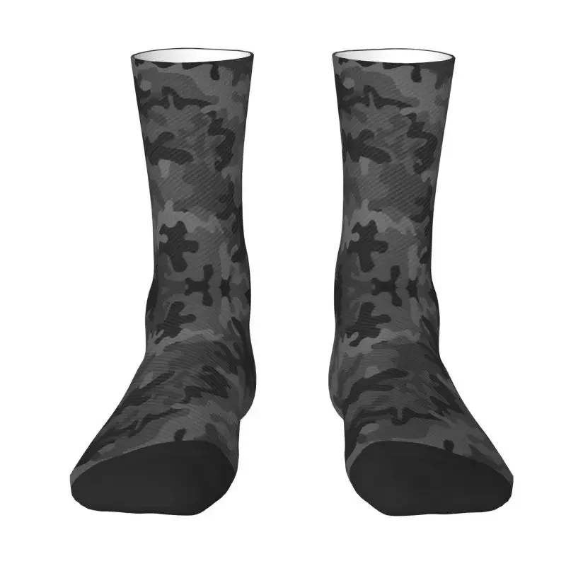 

Carbon Camo Mens Crazy Crew Socks Unisex Fun 3D Printing Army Military Camouflage Dress Socks