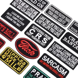 English DIY Emblem Clothing Accessories Badge Sticker Embroidered Embroidery Sticker Iron-on Patches