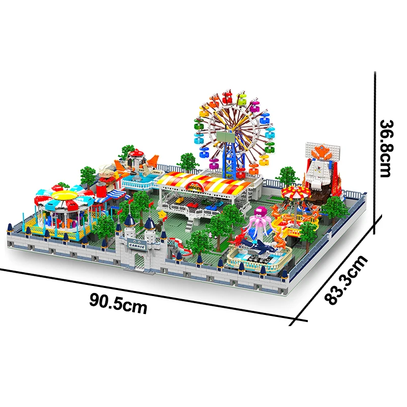 몰드 킹 11022 MOC 기능성 놀이공원 블록 퍼즐 독특한 조립 기술 브릭 세트 장난감 생일 선물 어린이용