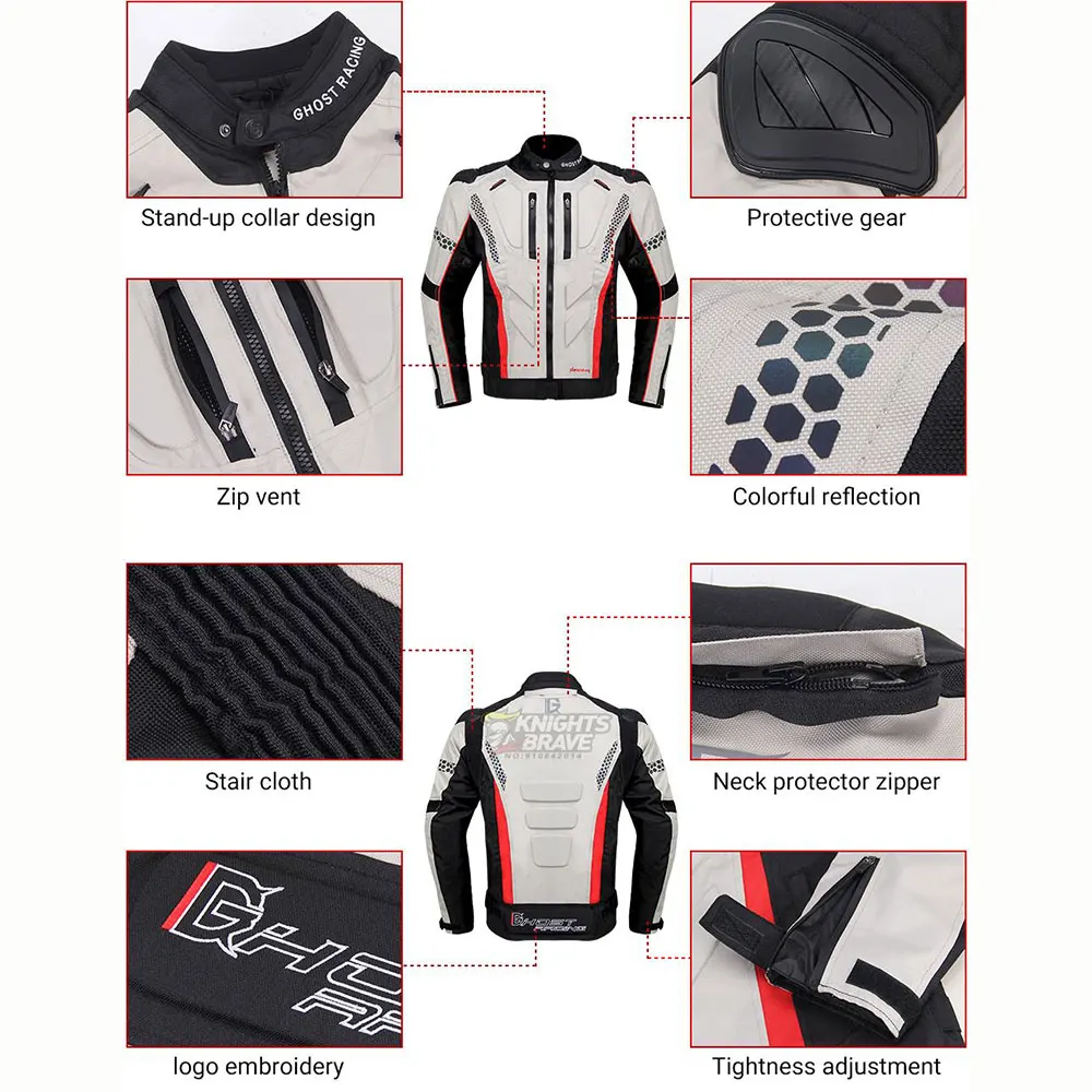 Giacca da moto invernale a prova di freddo Giacca da corsa da motocross da uomo Abbigliamento protettivo da moto impermeabile con fodera rimovibile