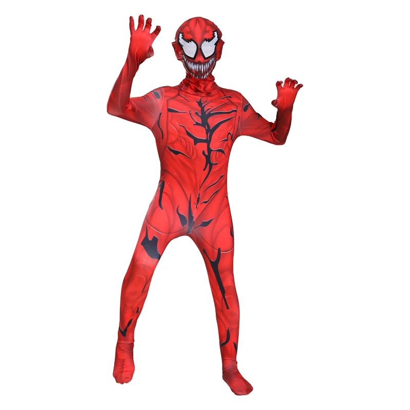 New Superheros Cosplay Halloween Costumes for Kids Suit Jumpsuit Boys Symbiote Spiderman Costumes Venom Costume