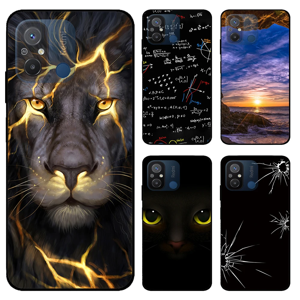 For Xiaomi Redmi 12C Case 12 C TPU Silicone Shockproof Lions Phone Cover For Redmi 12C 4G 6.71'' Funda on Redmi12C Printing Soft