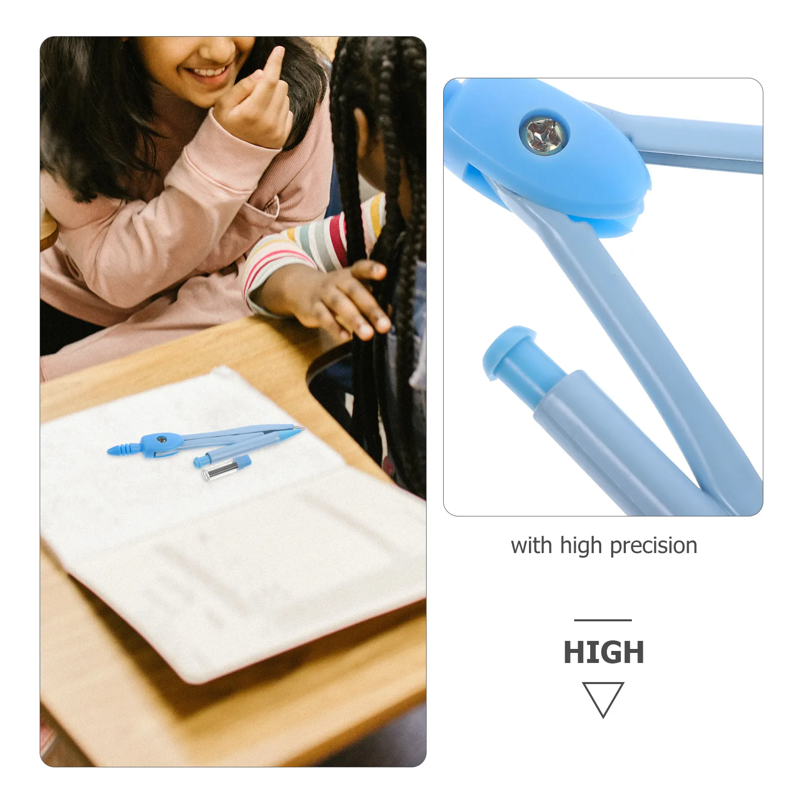 1 مجموعة 1 مجموعة الرياضيات البوصلات للطلاب المحمولة أداة الرسم دائرة البوصلة أدوات الهندسة صياغة البوصلات مدرسة مكتب الفن