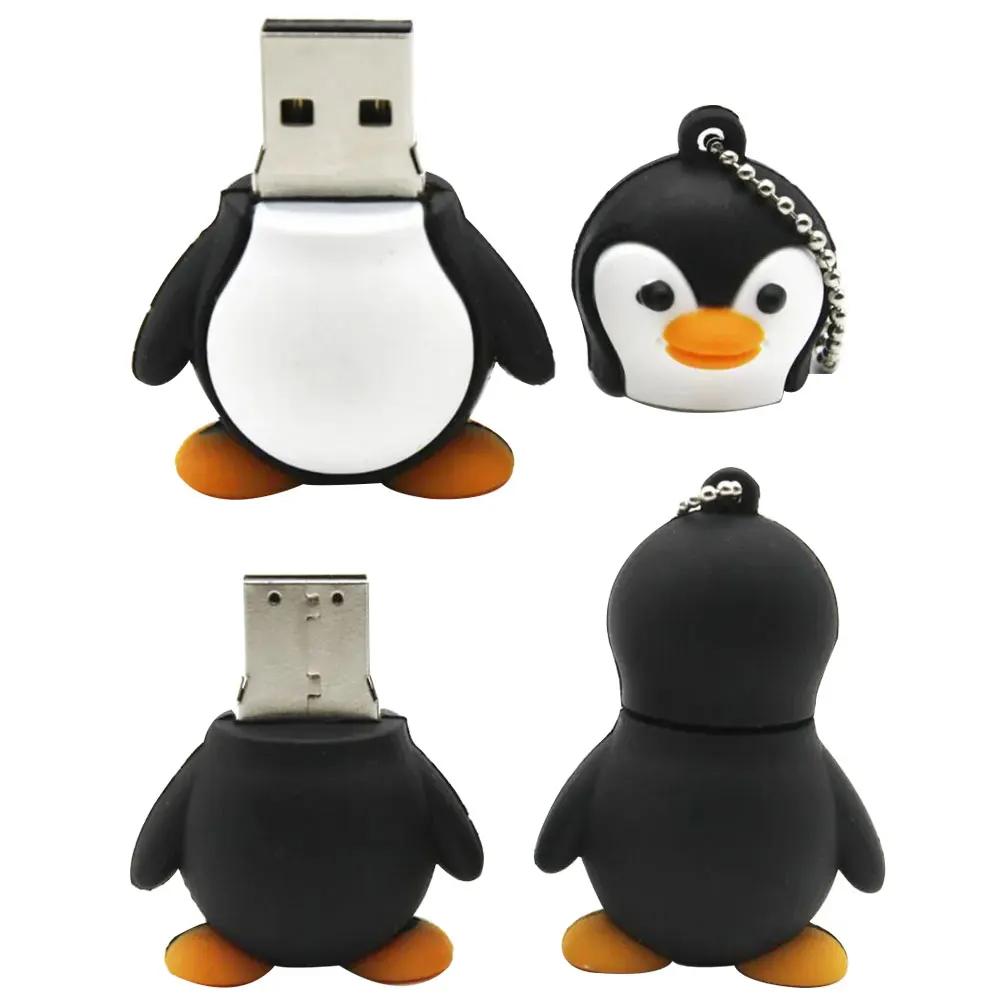 Мультяшный USB 2,0 64 Гб флэш-накопитель новый милый ребенок пингвин 8 ГБ 16 ГБ 32 ГБ 128 Гб флэш-накопитель подарок