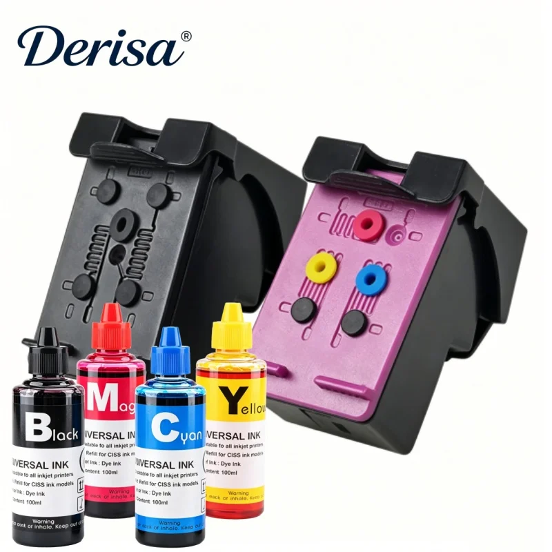 Cartucho de Tinta Recarregável 667XL Compatível com Impressoras HP 667 HP667 Deskjet Plus Ink Advantage 1275 2374 2375 2376 2775 2776