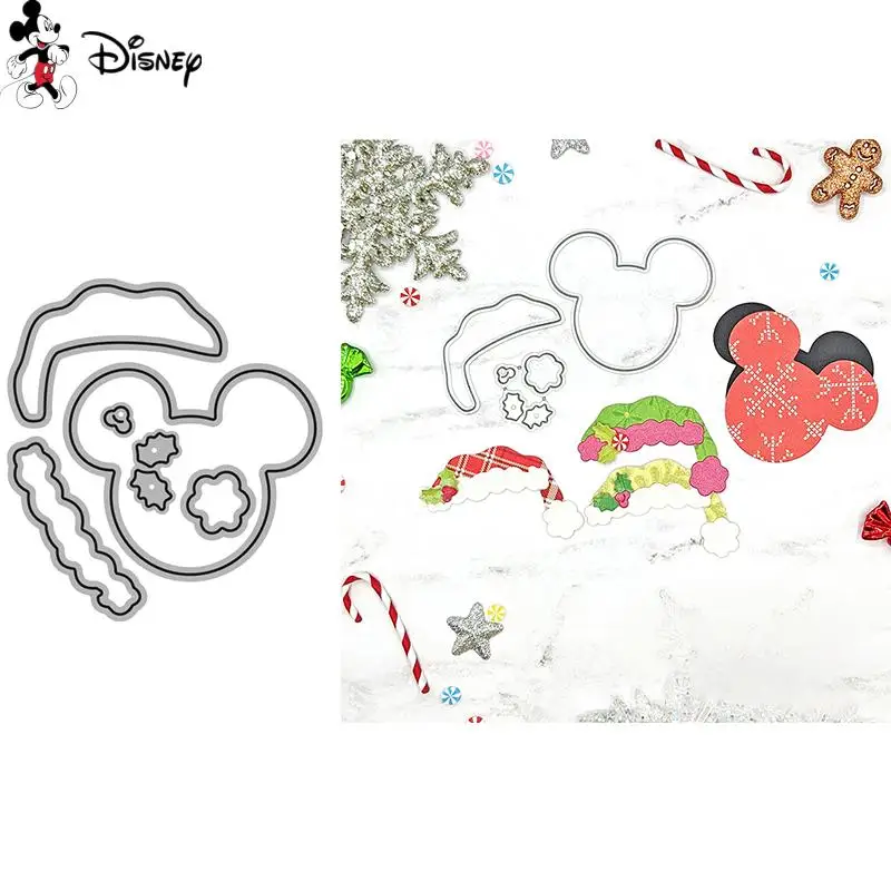 Disney Santa Mouse Cutting Dies Mickey Metal Diecut For DIY Scrapbook Christmas Card Making Decorative Craft Diecut New 2022