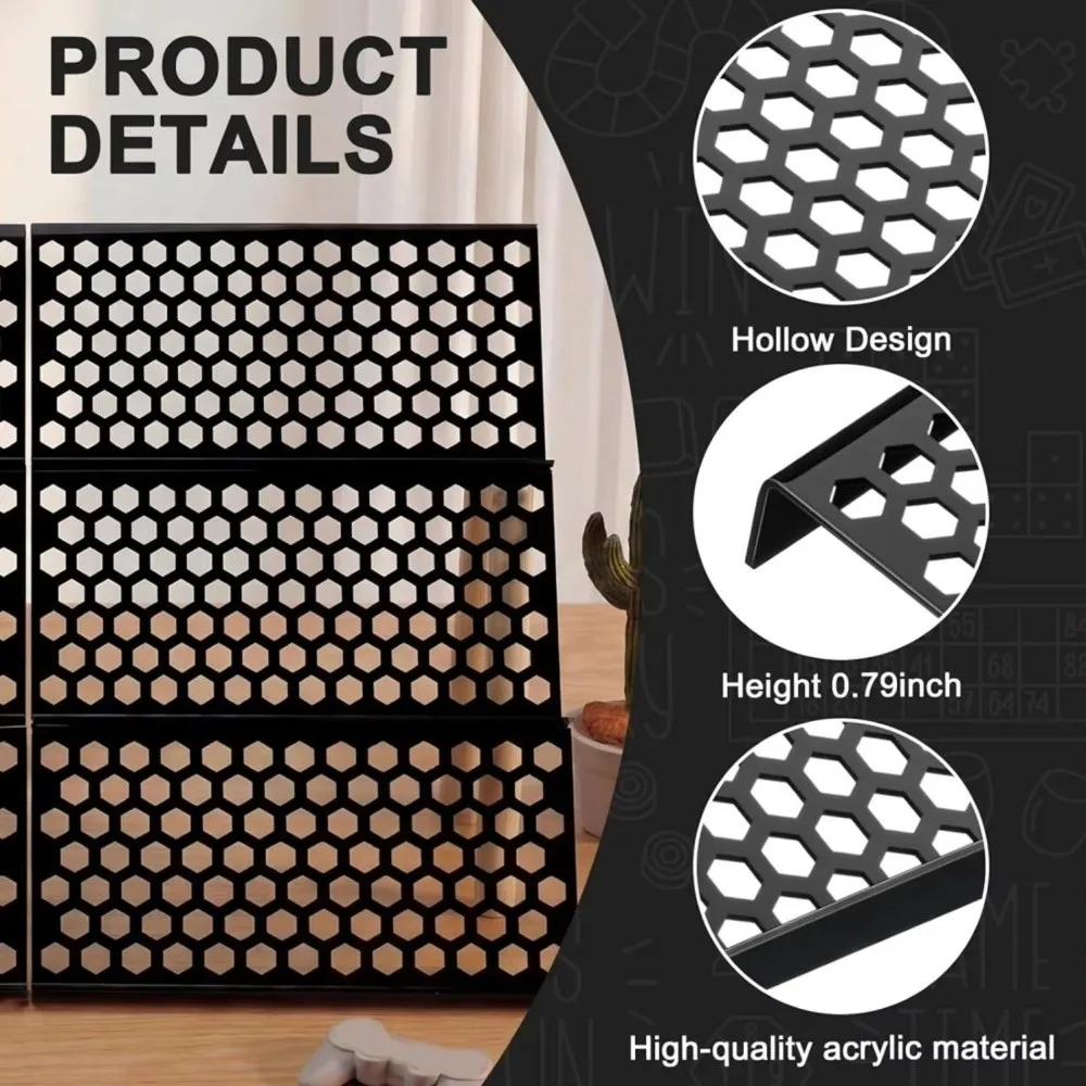 New Acrylic Trading Card Risers Black Hollow Trading Card Display Riser Sports Cards Organizer Holder Den Shelf Shop