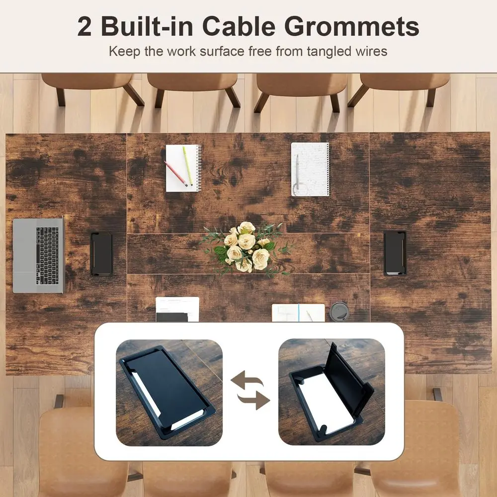 8 FT Conference Room Table Set - Desk Room Setup บทวิจารณ์และราคา