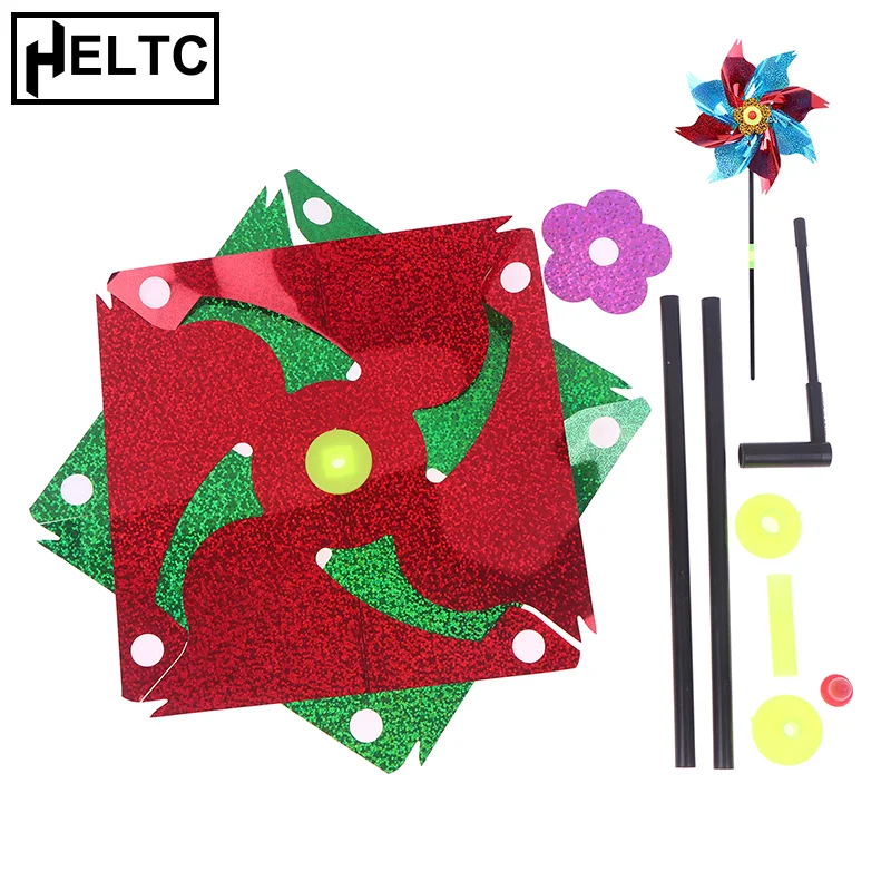 1Pcs PET Reflective Bird Repeller Pinwheel - Scarecrow Spinner For Garden Lawn & Yard Deters Birds With Sparkly Decoration