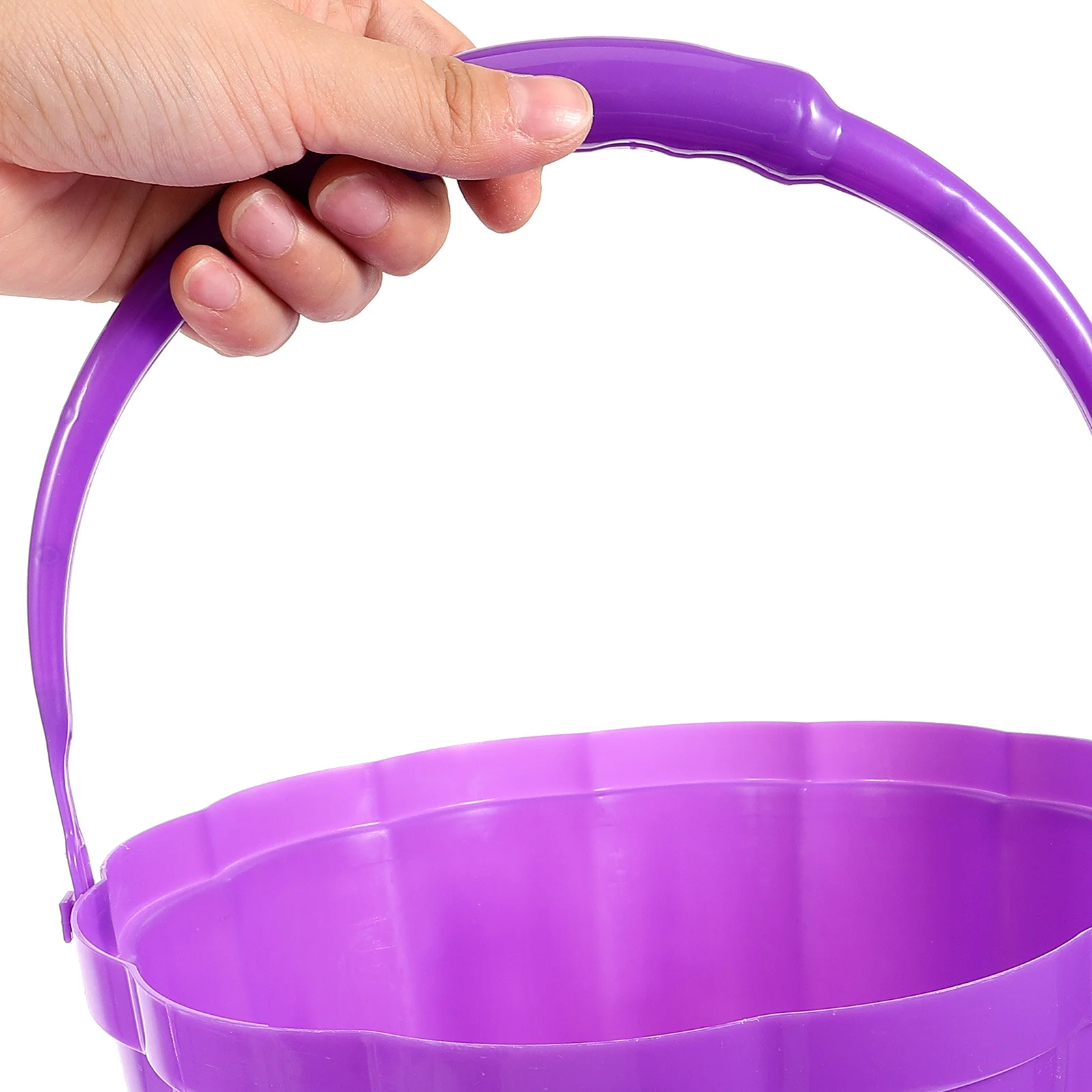 

Glowing Halloween Candy Bucket Plastic Portable Handheld Trick Or Treat Bucket Party Favor Pumpkin Design Party Candy Buckets