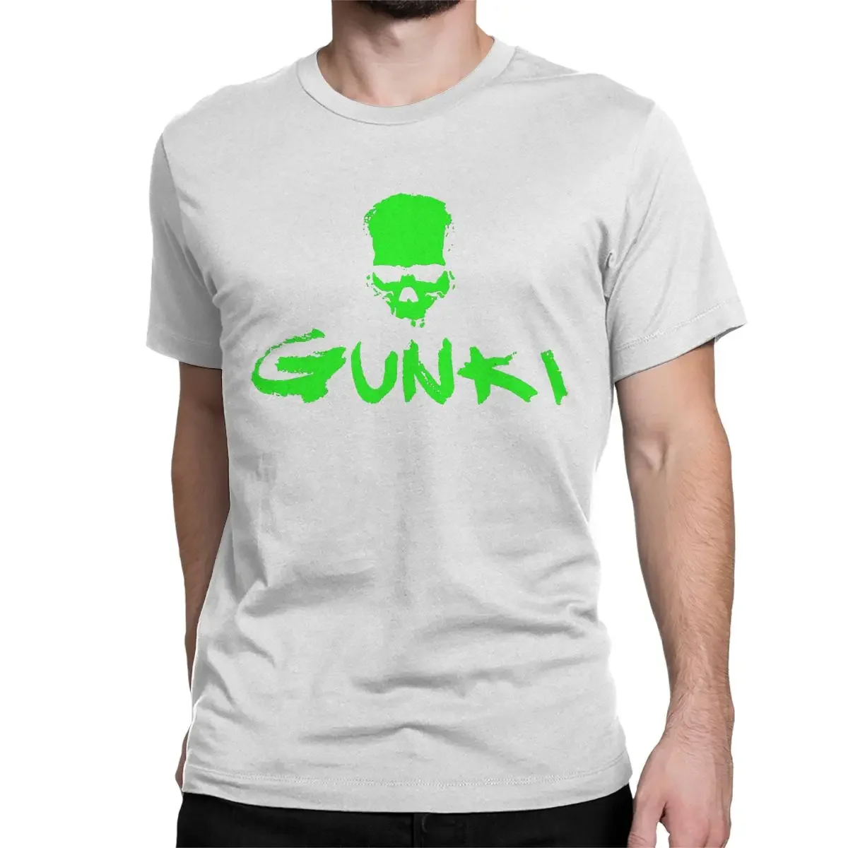 LE Gunki Logo Fishing Angling Skull T-Shirts Men Women Gunki Tees Crew Neck Short Sleeve Printing Clothes