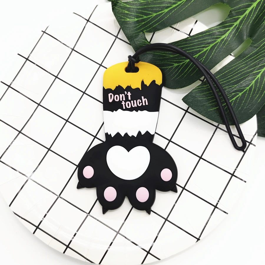 1 Piece Multicolor Cat\'s Paw Travel Luggage Tag Travel Accessories School Supplies for Students