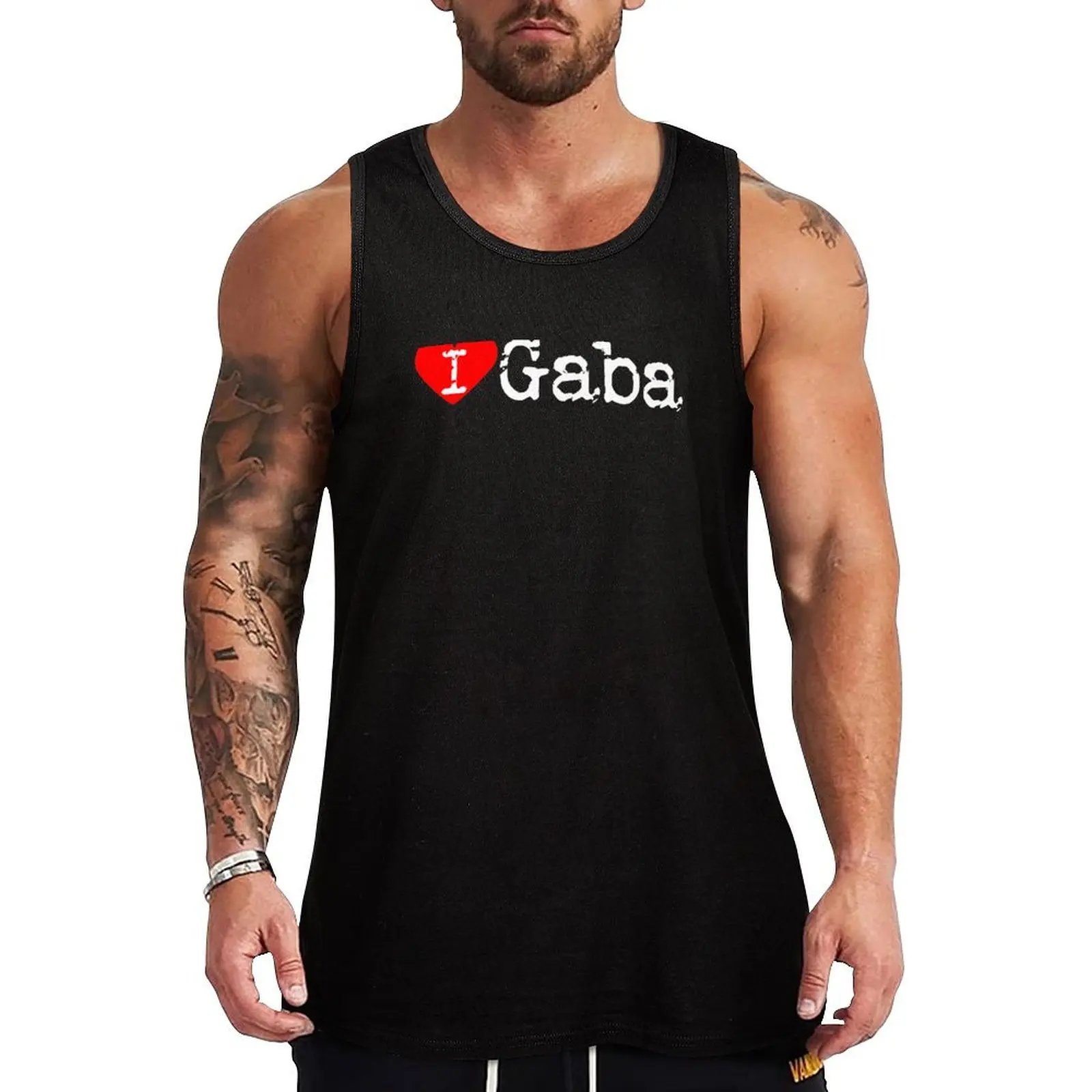 I Heart Gaba Love Gaba Tank Top Summer Beach Tank Top Casual Loose Sleeveless Shirt