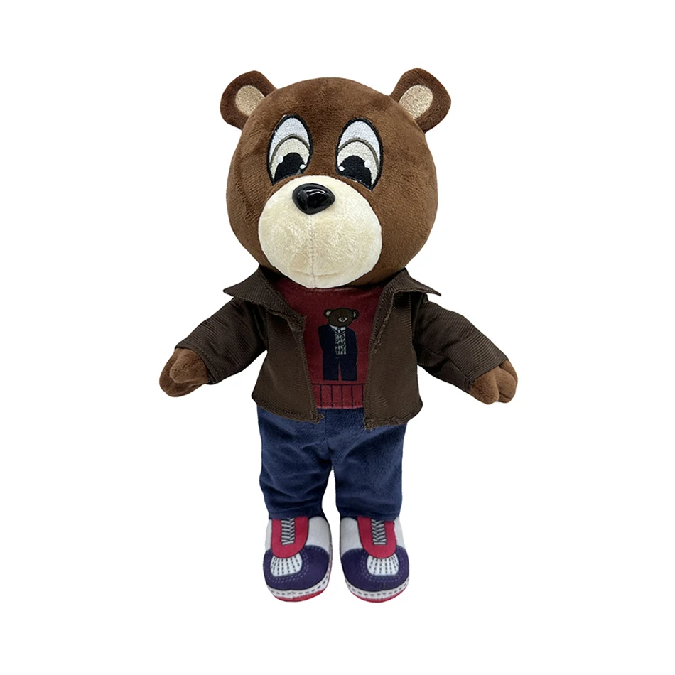 26-30cm Kanye Teddy Bear PlushToy Kanye West Cartoon Bear Dolls Stuffed Soft Toy Christmas Birthday Gift For Children