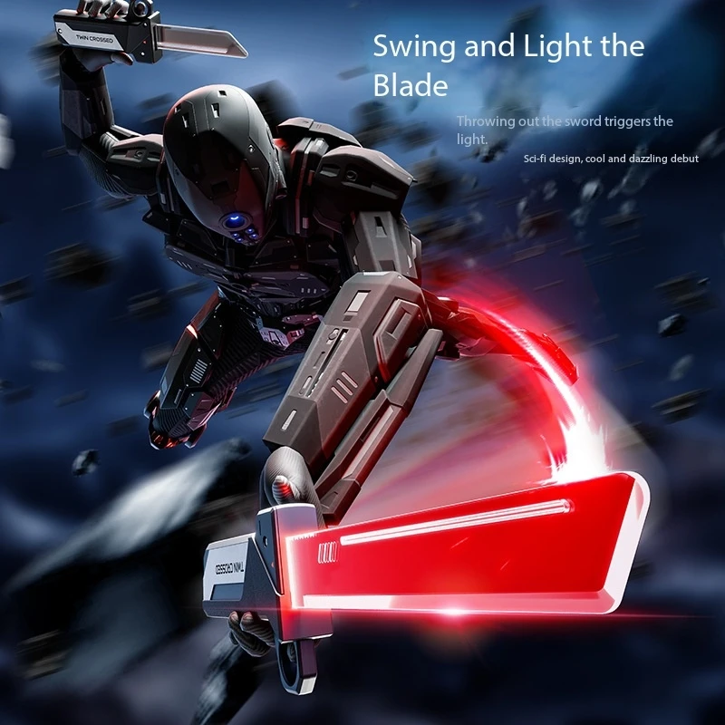 Jouet d'extérieur, épée rotative brillante, Flash multicolore, lumière LED brillante, jouet interactif de fête en famille pour enfants et adultes