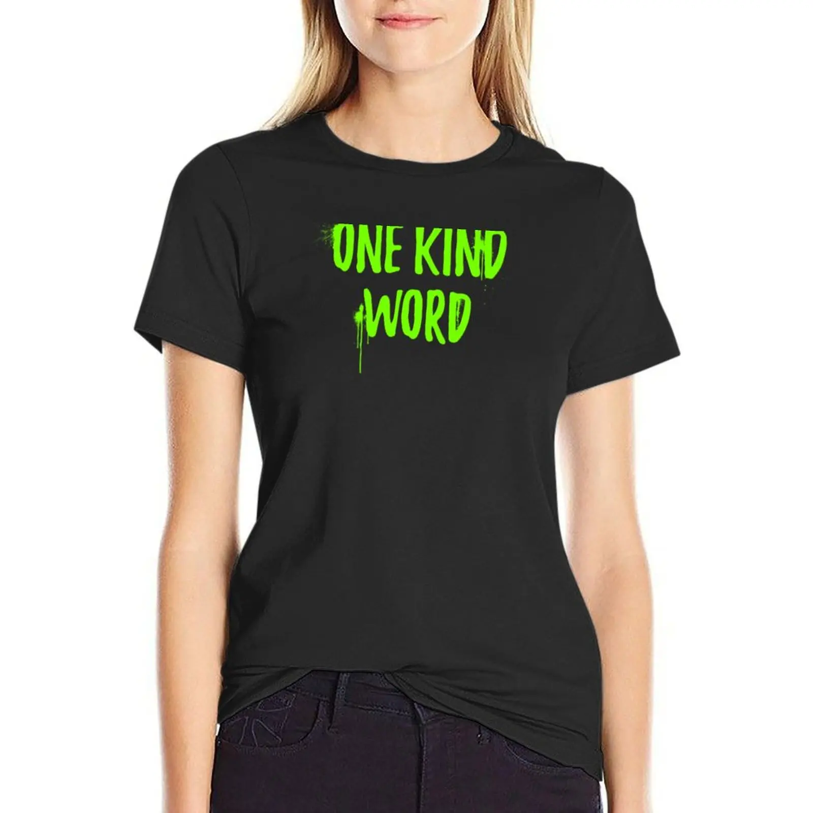 ONE KIND WORD T-Shirt korean fashion graphics anime clothes vintage clothes womans clothing