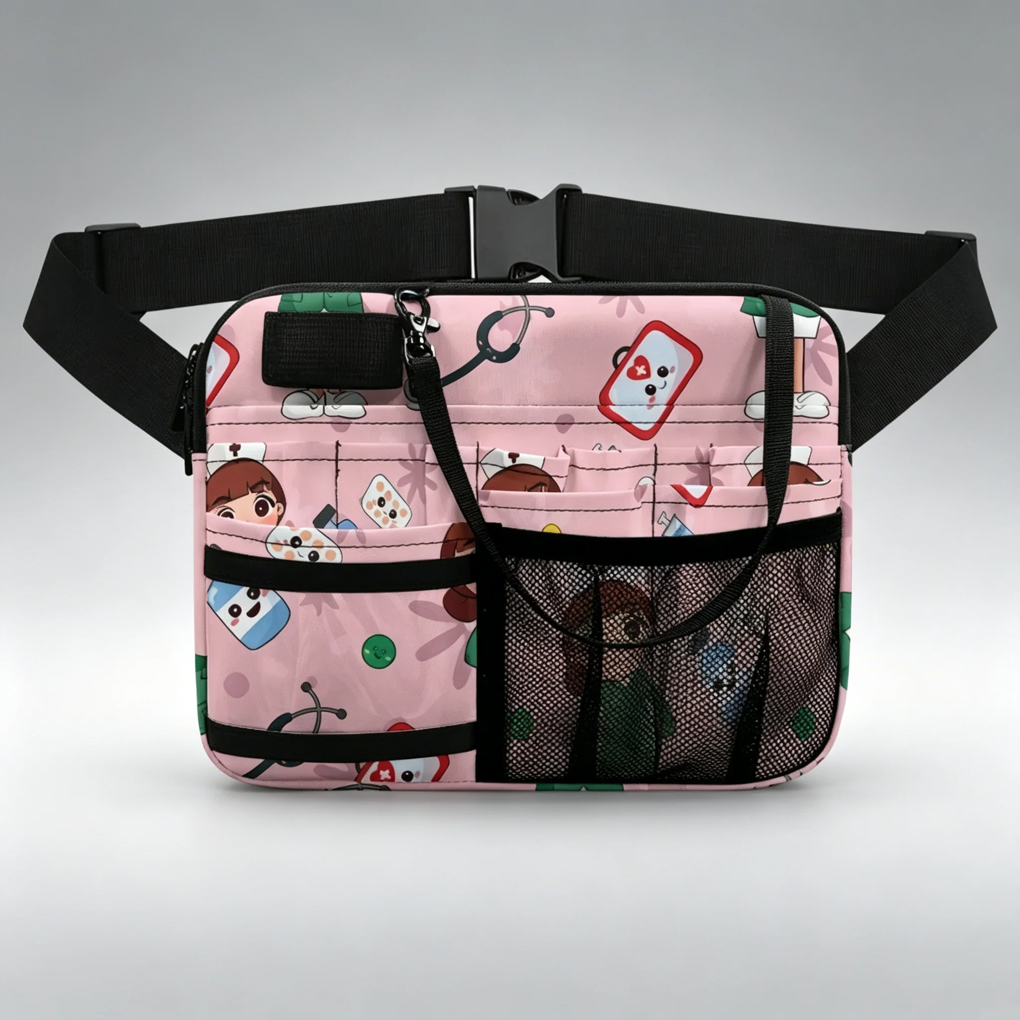 Medical Print Nurse Waist Bag - usage example