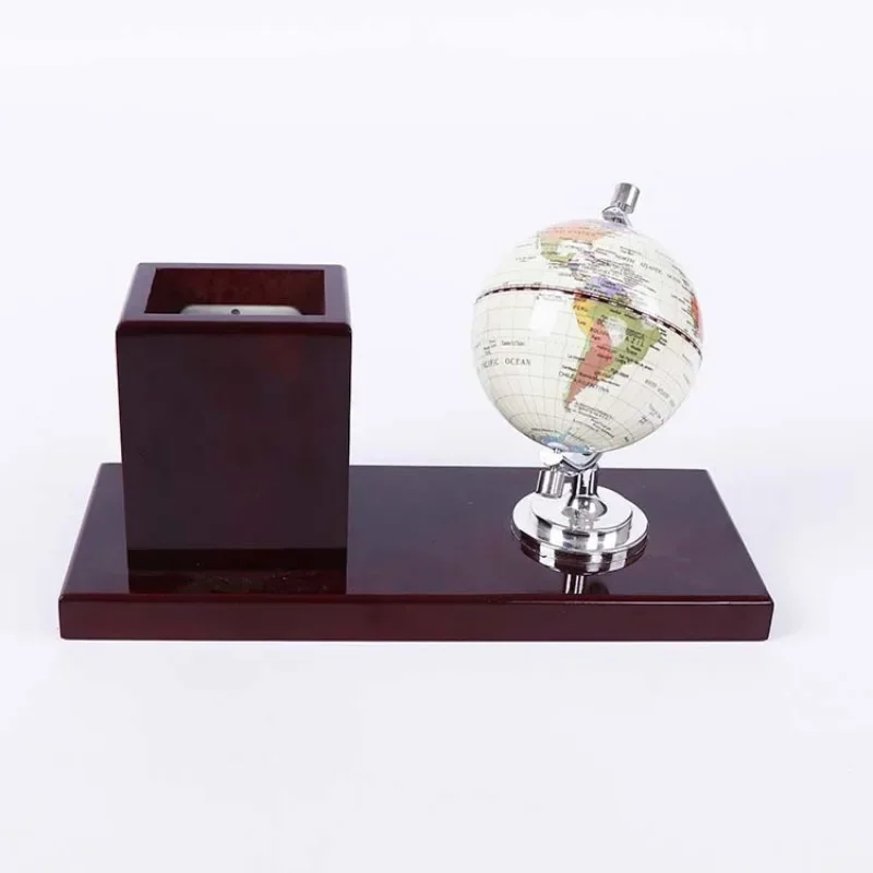 

Mahogany pen holder desk calendar, office desk ornament creative business office calendar base note weekly calendar