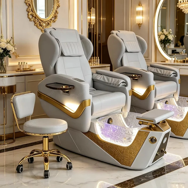 Beauty Salon Furniture Massage Surfing Foot Spa Pedicure Chair with Bowl