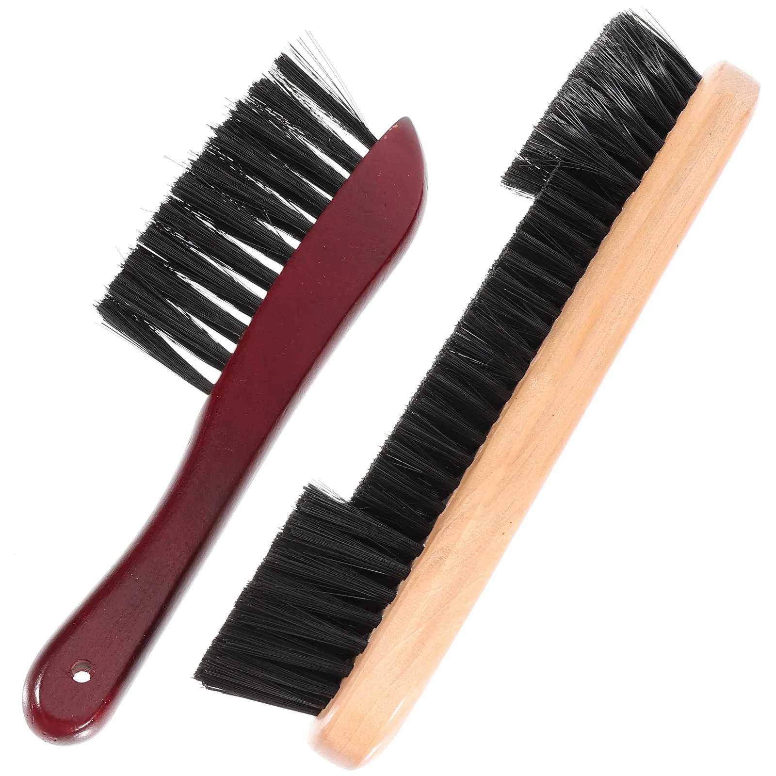 

2Pcs Pool Table Brush Set Wooden Billiards Cleaning Brush Dual Length Bristles Table Rail Sweeper Billiard Supplies