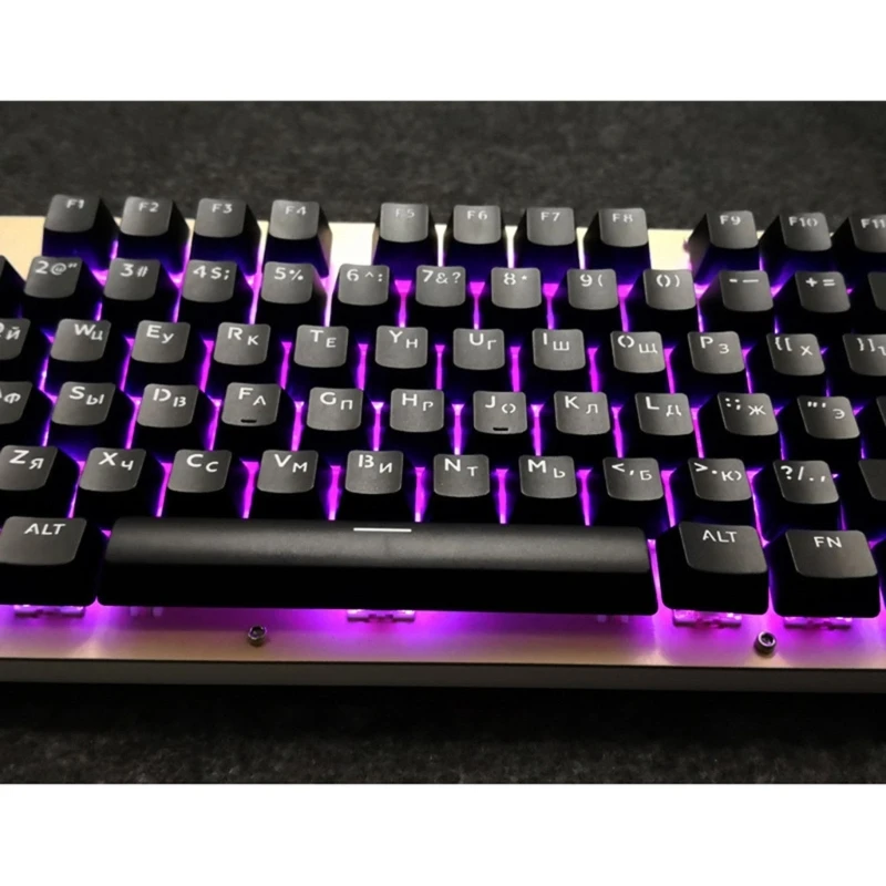 104 Keys ABS Russian Korean Backlit Keycaps OEM For Mechanical Keyboard