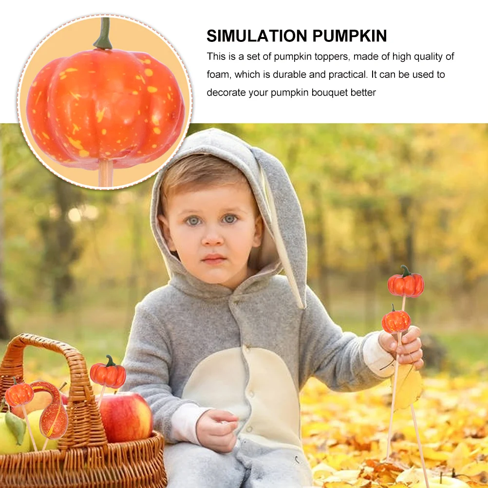

1 Set Of Mini Pumpkin Craft Materials Simulation Pumpkins For Diy Bouquet Decor Halloween Ornaments Party Decoration