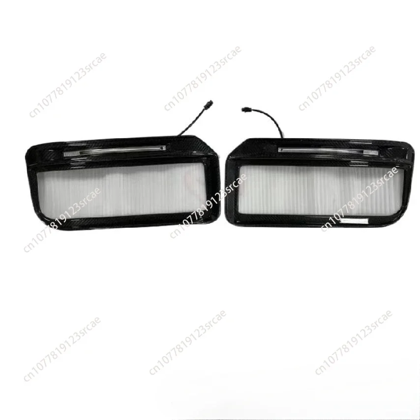 Suitable for Mercedes-Benz big g63g500 Babos G900g800 modified front bar day running light carbon fiber grille with light