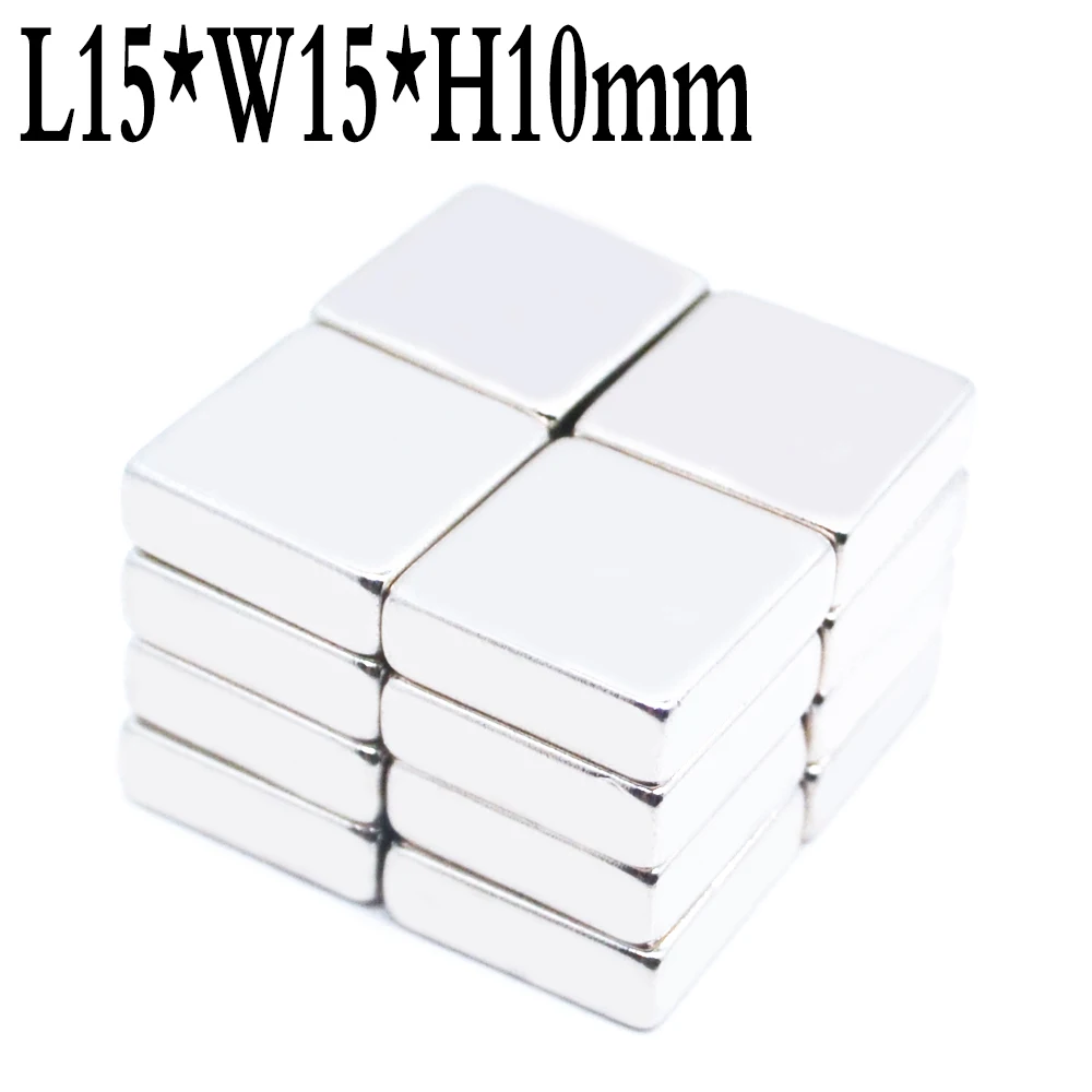 

Industrial magnet neodymium/neodymium iro rectangular magnet block strong magnet 15x15x10 magnet neodymium magnet 15 * 15 * 10mm