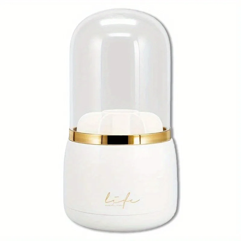 360° Rotating Makeup Brush Holder with Transparent Dustproof Cover – Waterproof Storage Box for Vanity, Bathroom, andOrganizati