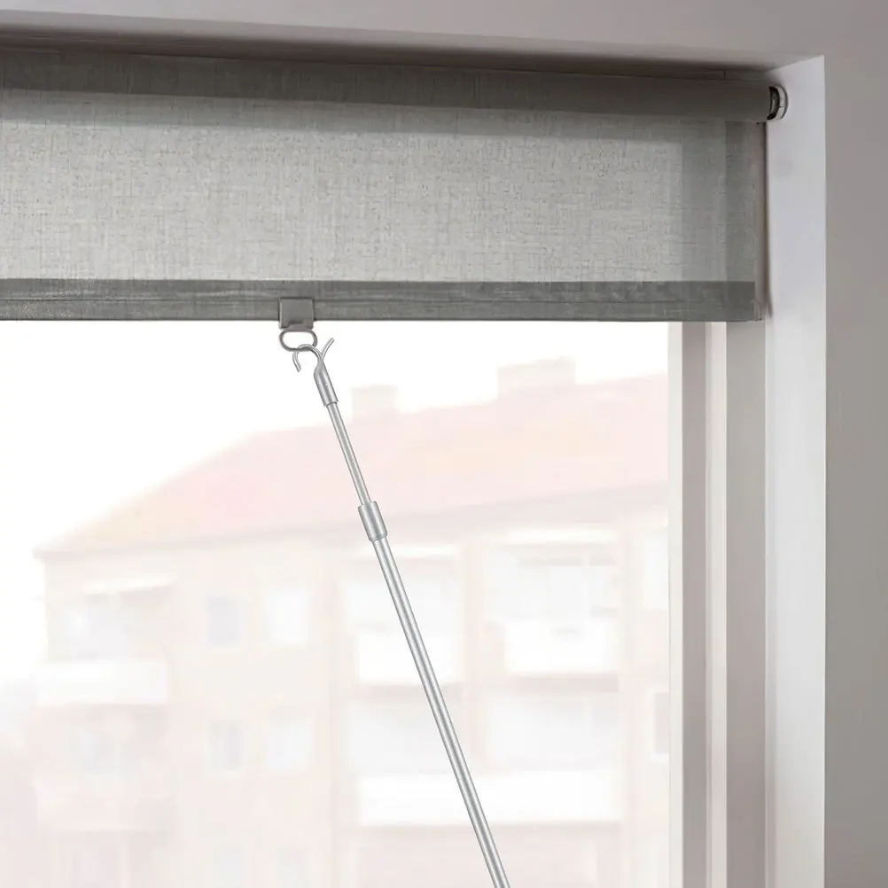 

2Pcs Extendable Curtain Rods Adjustable Aluminum Alloy Poles for Bedrooms Living Rooms Versatile Usage Easy Installation