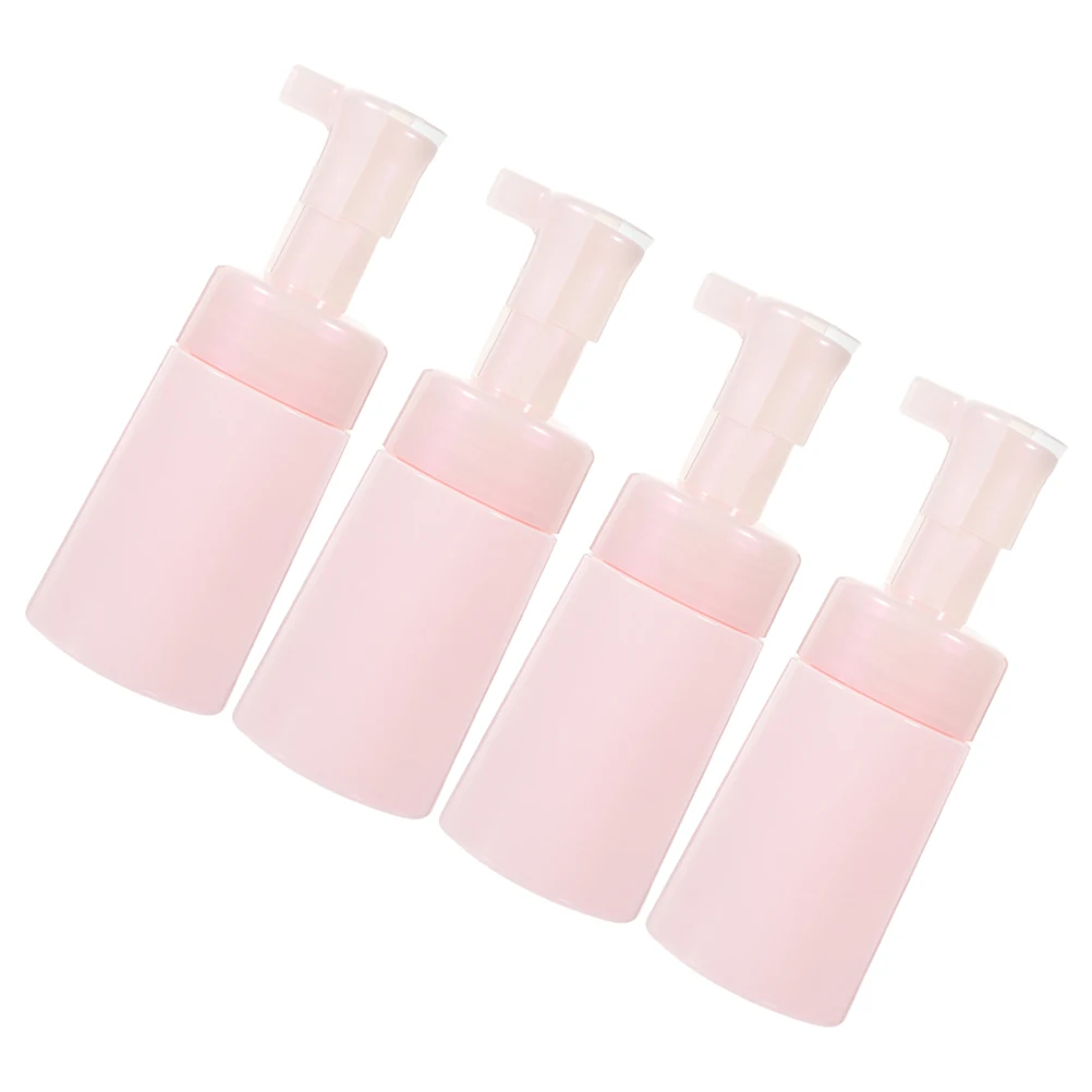 

4pcs 100ml Pump Bottle Dispenser Plastic Foaming Soap Travel Portable Hand Washing Cone Shape Empty Foam Bottles Bulk