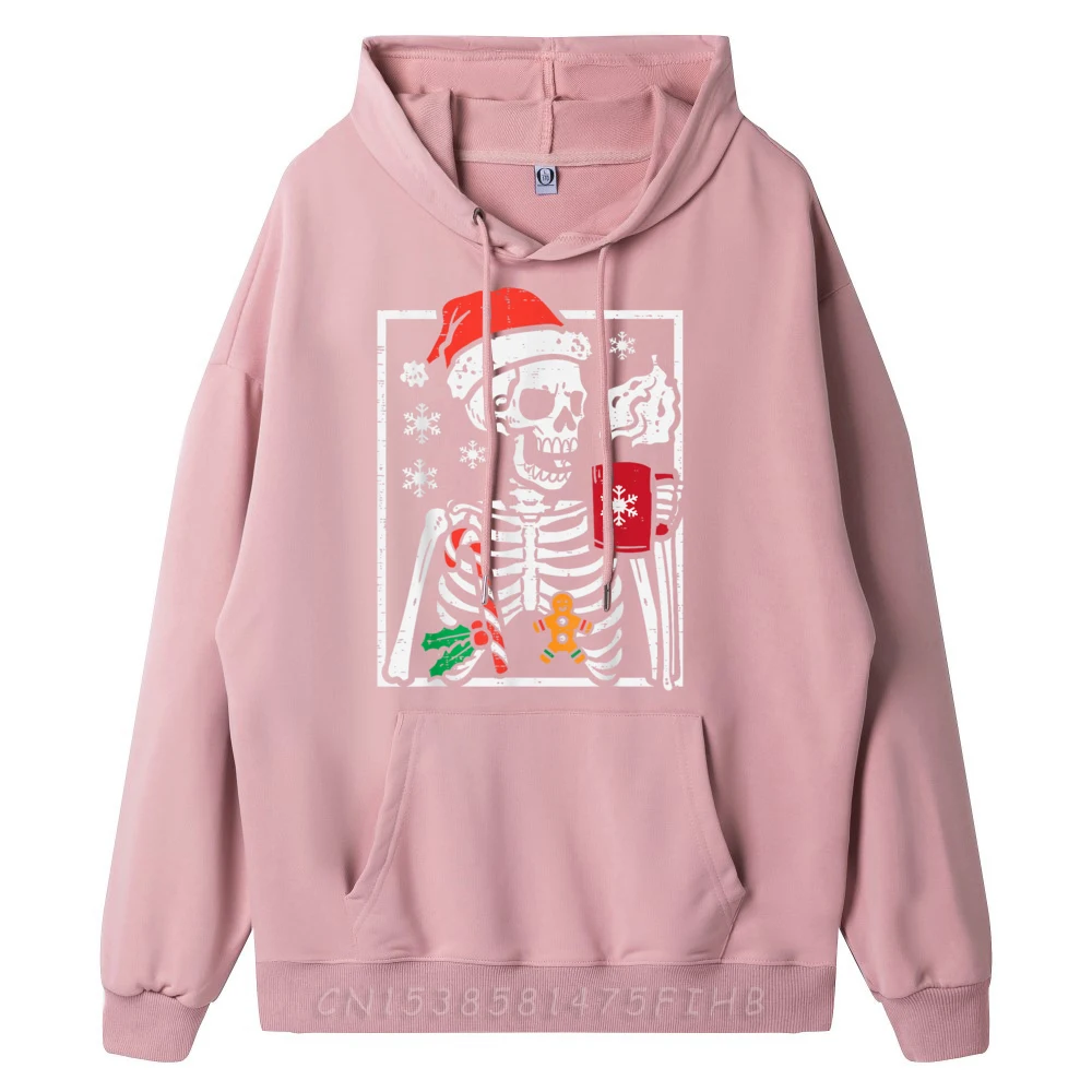 Christmas Skeleton Hot Chocolate Xmas Men Women Youth Graphic Sweatshirts Men Spring Men's Shirts Mens Tshirts Vintage Style