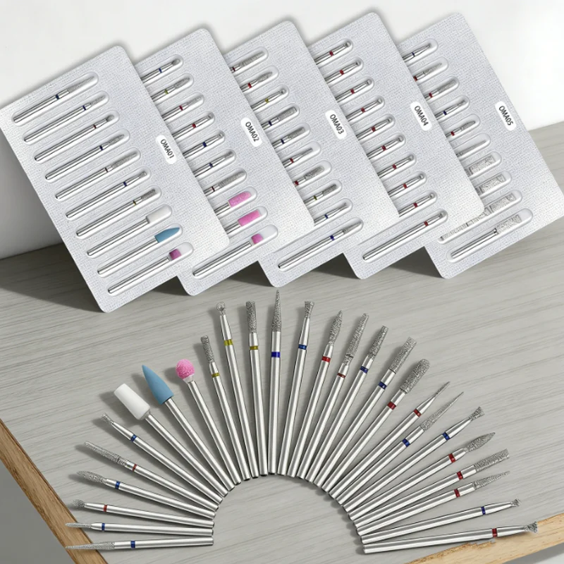 10個/セット ネイルポリッシングヘッドセット 多機能ネイルキューティクルリムーバーツール ネイルデッドスキンクリーンアクセサリー マニキュアツール