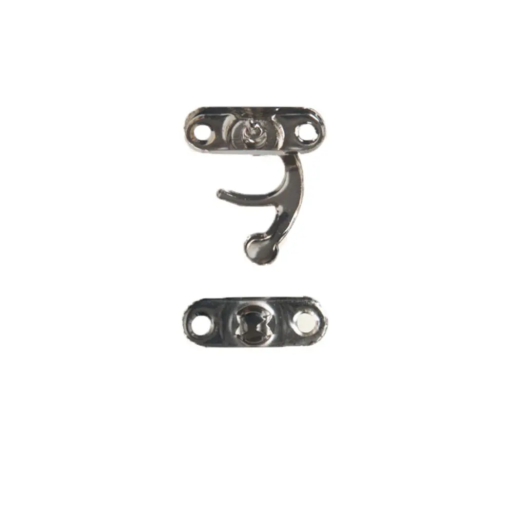 10PCS Mini Leather Bag Wooden Box Padlock Decorative Latch Clasps Lock Hasp With Screws